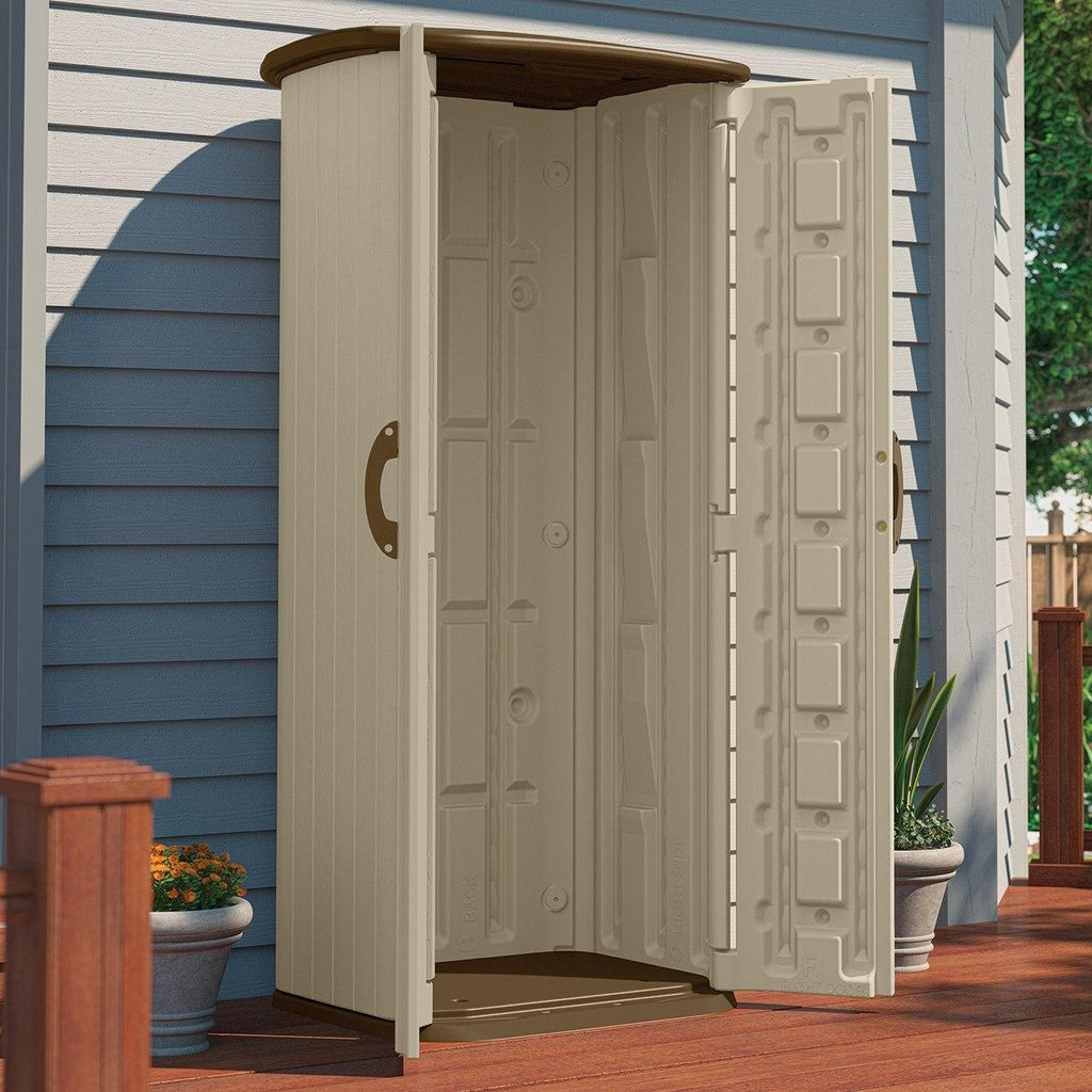 2025 Double Wall Resin Outdoor Tool Storage Shed 70.5?H x 32.25?W x 26.5?D