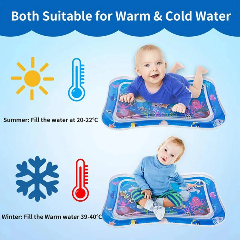 Inflatable Baby Water Mat for Tummy Time | Colorful Sensory Play Mat for Infants & Toddlers | PVC Leak-Proof Early Development Toy Pad