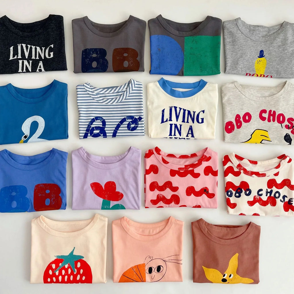 Baby T Shirt – Unisex Cotton Cartoon Kids Tee | Soft Summer Short Sleeve T-Shirts for Boys & Girls | Toddler Clothes USA