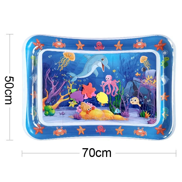 Inflatable Baby Water Mat for Tummy Time | Colorful Sensory Play Mat for Infants & Toddlers | PVC Leak-Proof Early Development Toy Pad