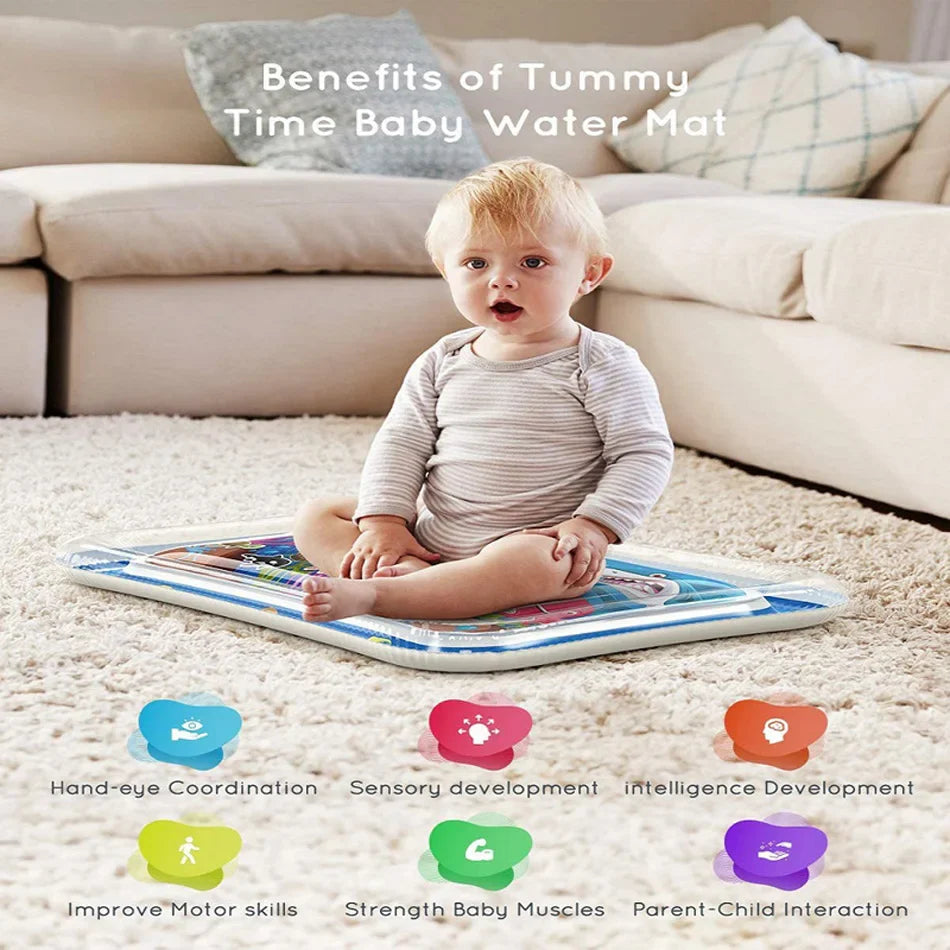 Inflatable Baby Water Mat for Tummy Time | Colorful Sensory Play Mat for Infants & Toddlers | PVC Leak-Proof Early Development Toy Pad