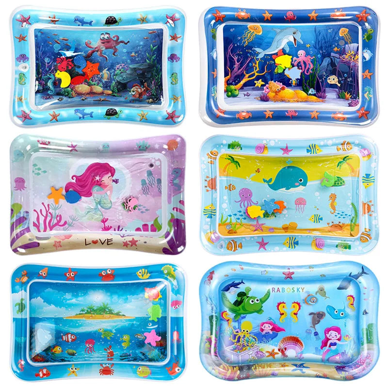 Inflatable Baby Water Mat for Tummy Time | Colorful Sensory Play Mat for Infants & Toddlers | PVC Leak-Proof Early Development Toy Pad