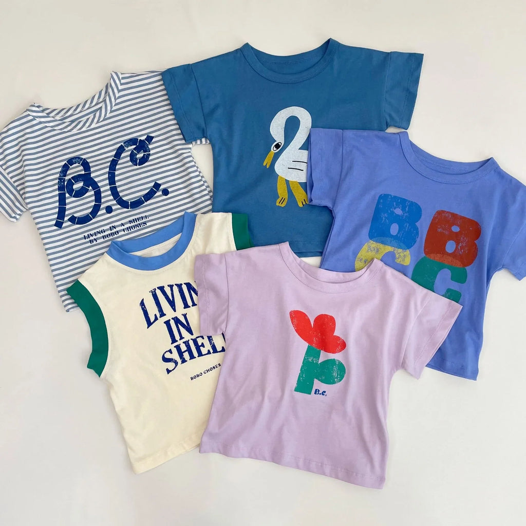 Baby T Shirt – Unisex Cotton Cartoon Kids Tee | Soft Summer Short Sleeve T-Shirts for Boys & Girls | Toddler Clothes USA