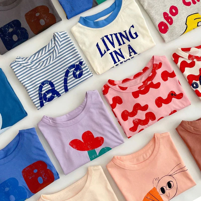 Baby T Shirt – Unisex Cotton Cartoon Kids Tee | Soft Summer Short Sleeve T-Shirts for Boys & Girls | Toddler Clothes USA