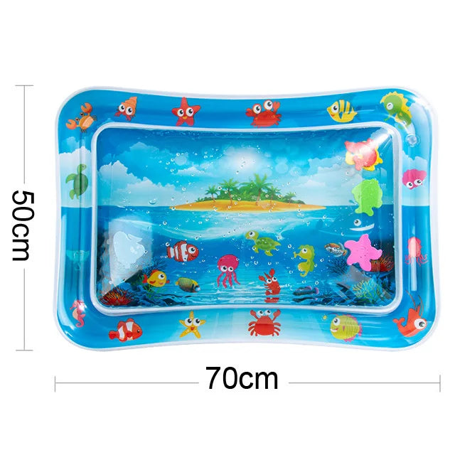 Inflatable Baby Water Mat for Tummy Time | Colorful Sensory Play Mat for Infants & Toddlers | PVC Leak-Proof Early Development Toy Pad