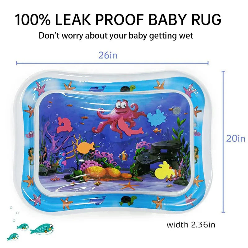 Inflatable Baby Water Mat for Tummy Time | Colorful Sensory Play Mat for Infants & Toddlers | PVC Leak-Proof Early Development Toy Pad