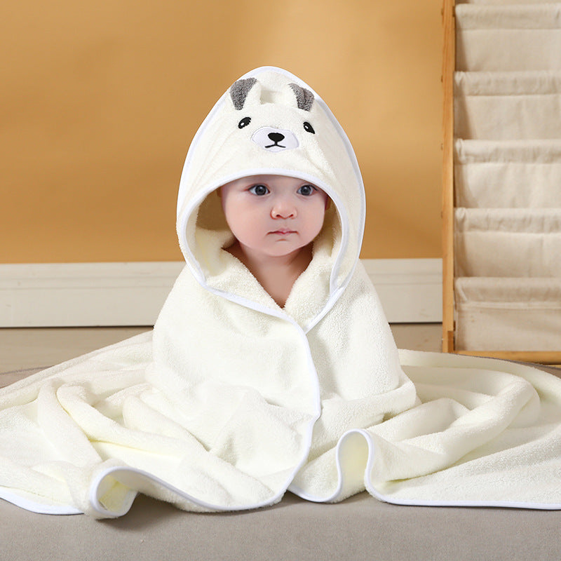 Tiny&Thrive Baby Bath Towels with Hood – Soft Cartoon Cotton Swaddle Blanket for Newborns