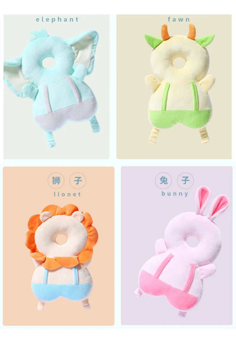 Baby Head Protector for Toddlers – Soft Safety Cushion for Walking, Anti-Fall Cartoon Pillow for Infant Head & Shoulder Protection (1-3Y)