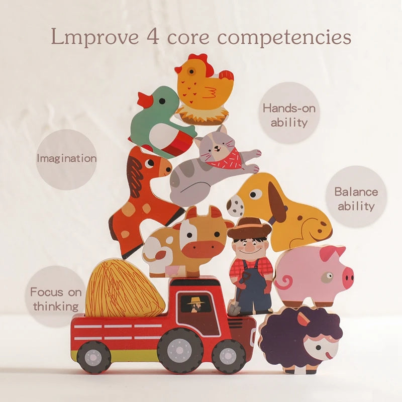 Tiny&Thrive Wooden Barn Set – Educational BC Farm Toys for Kids