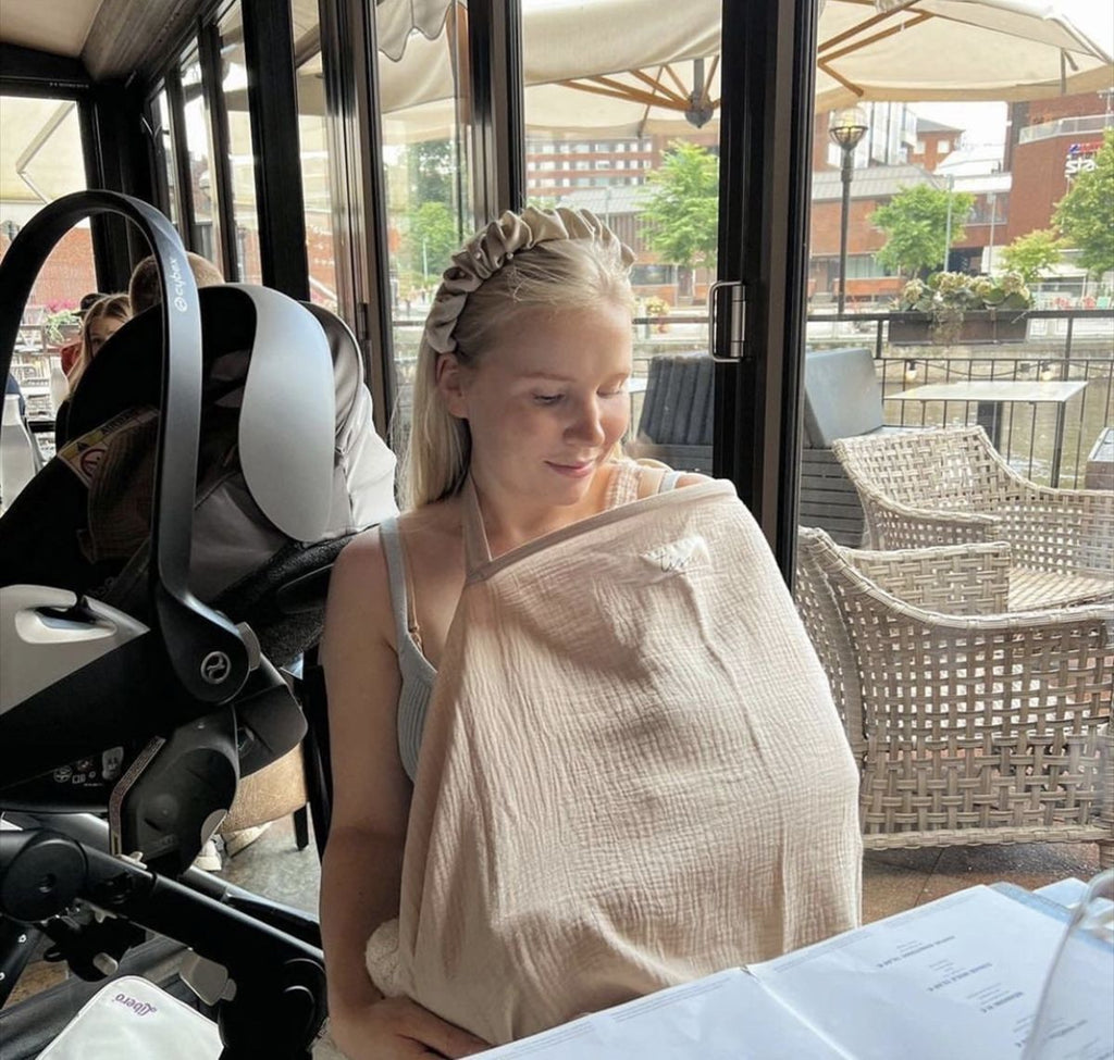 Tiny&Thrive Breastfeeding Muslin Cover – Double Layer Cotton Nursing Shawl & Baby Blanket