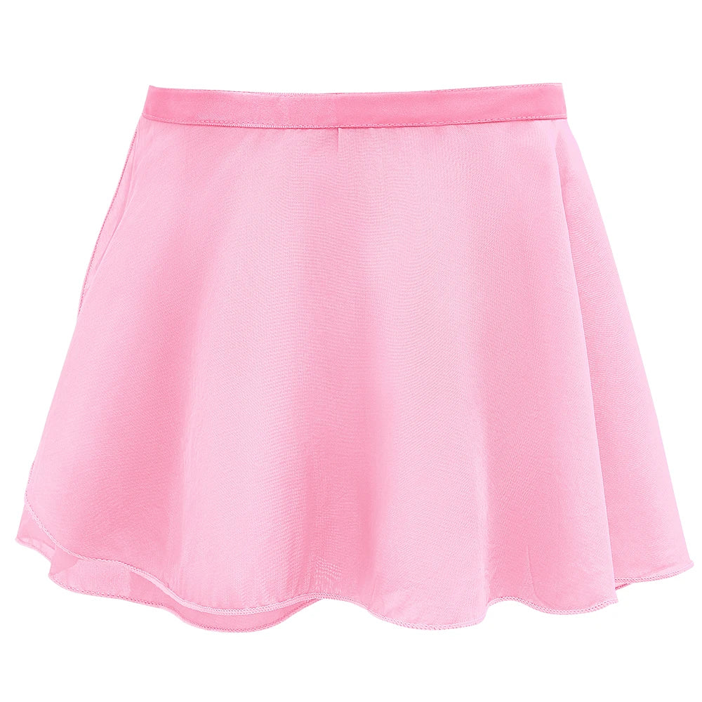 Long Sleeve Leotard for Girls – Ballet Dance Dress with Skirt | Cotton & Chiffon Gymnastics Outfit | Stage Costume for Practice & Performance